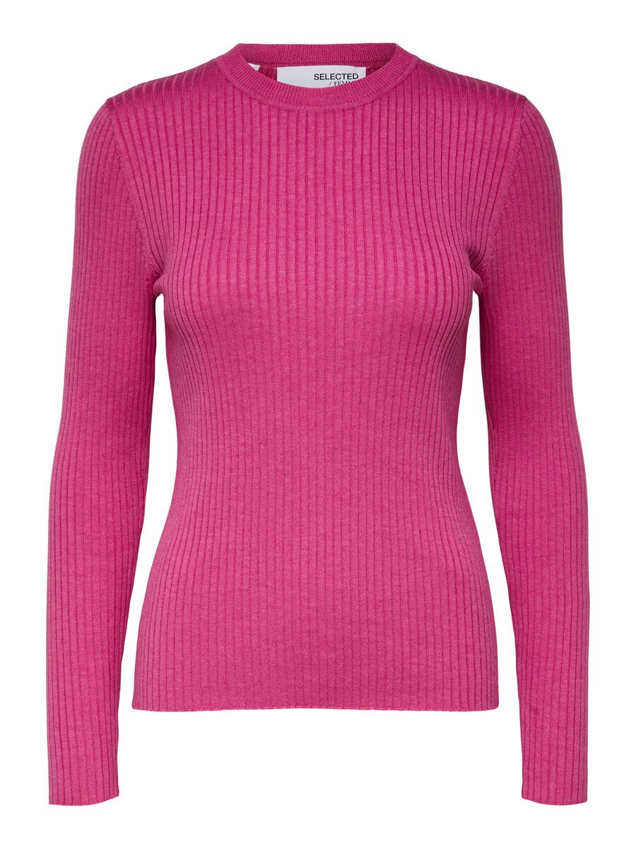 Flydia Rib knit top - Raspberry rose - Harrison Fashion