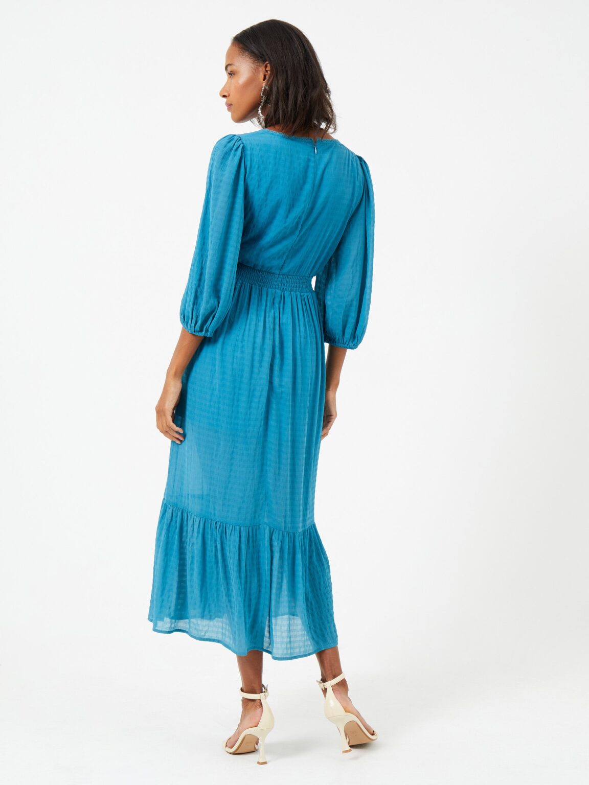 Cora Midi Dress in Blue