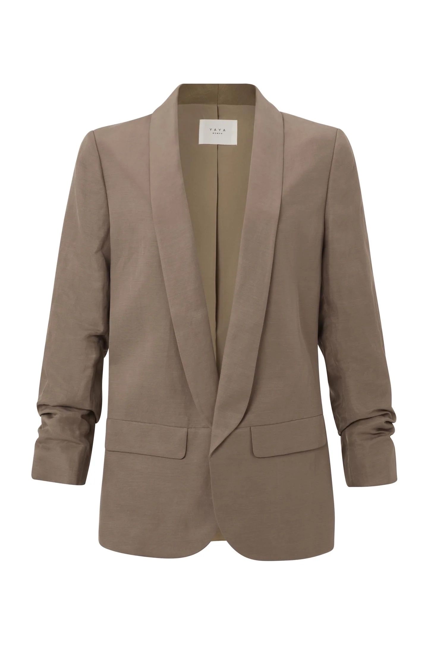 Woven blazer with long, detailed sleeves and pockets - Sinopia ...