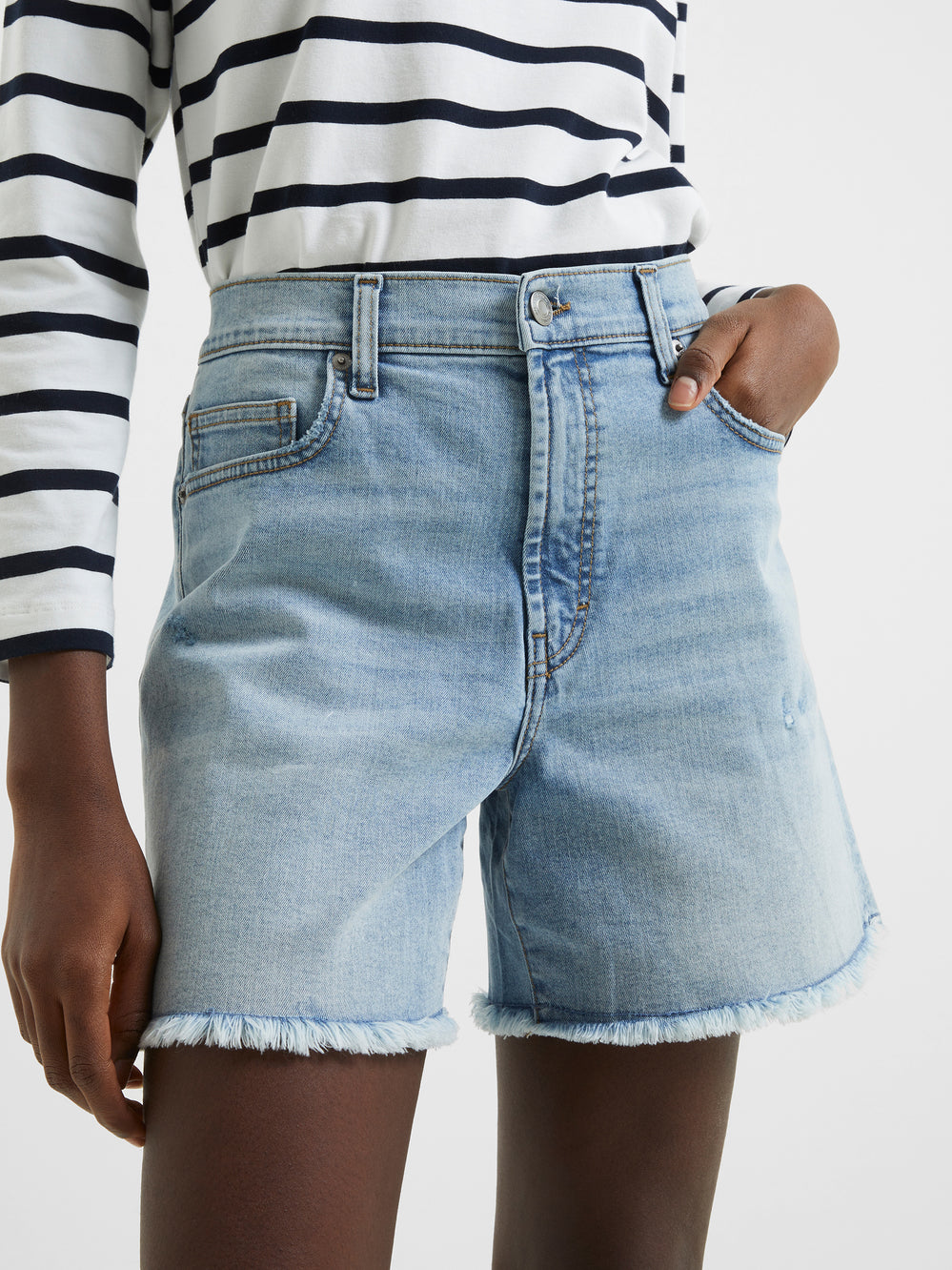 High waisted sale denim boyfriend shorts