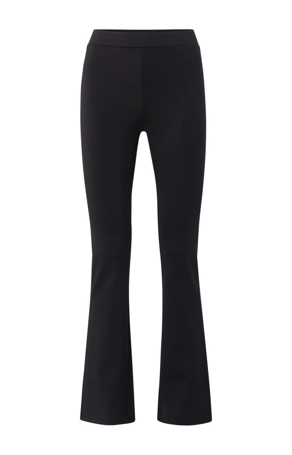 Jersey Flared Trousers - Black