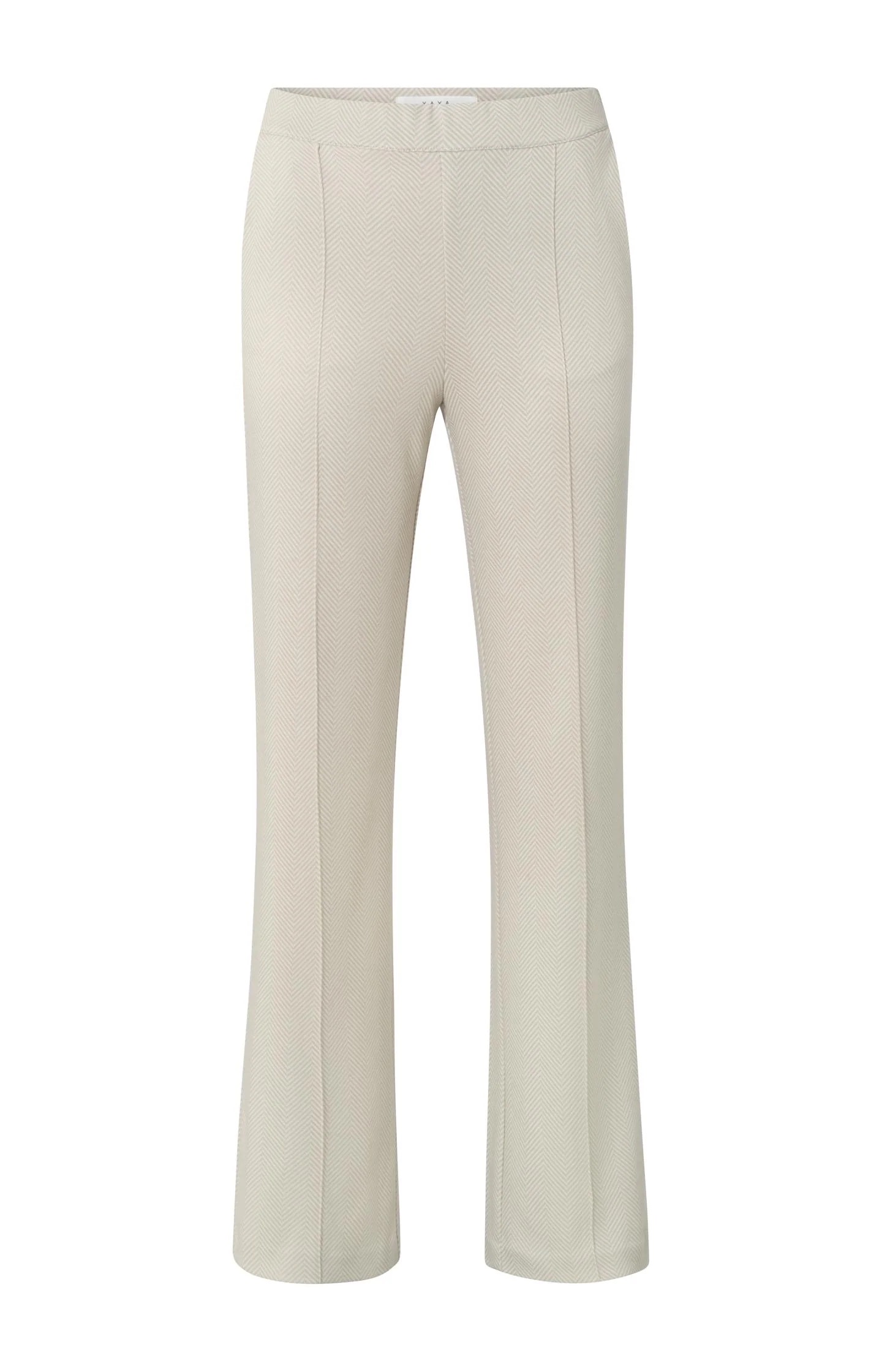 Soft herringbone trousers with wide leg| Pure Cashmere Brown Dessin ...