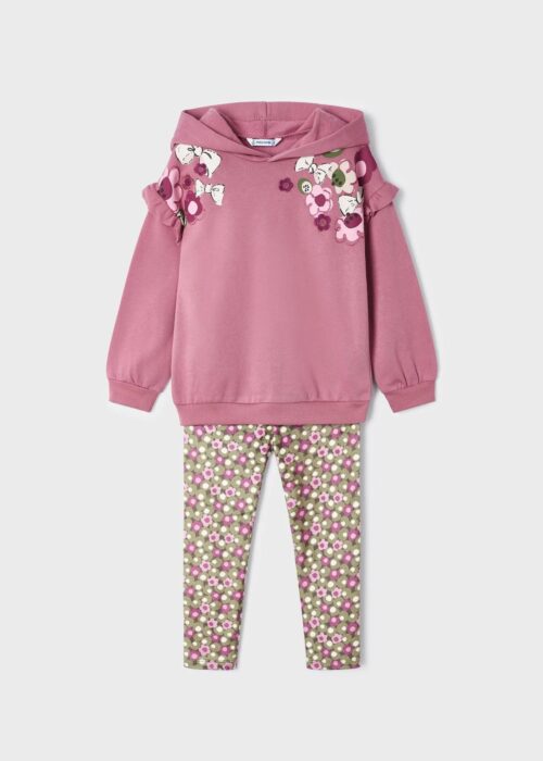 2 Piece Set - Hoody and Leggings floral