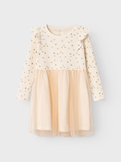 Glitter Dress with Tulle Detail | Buttercream