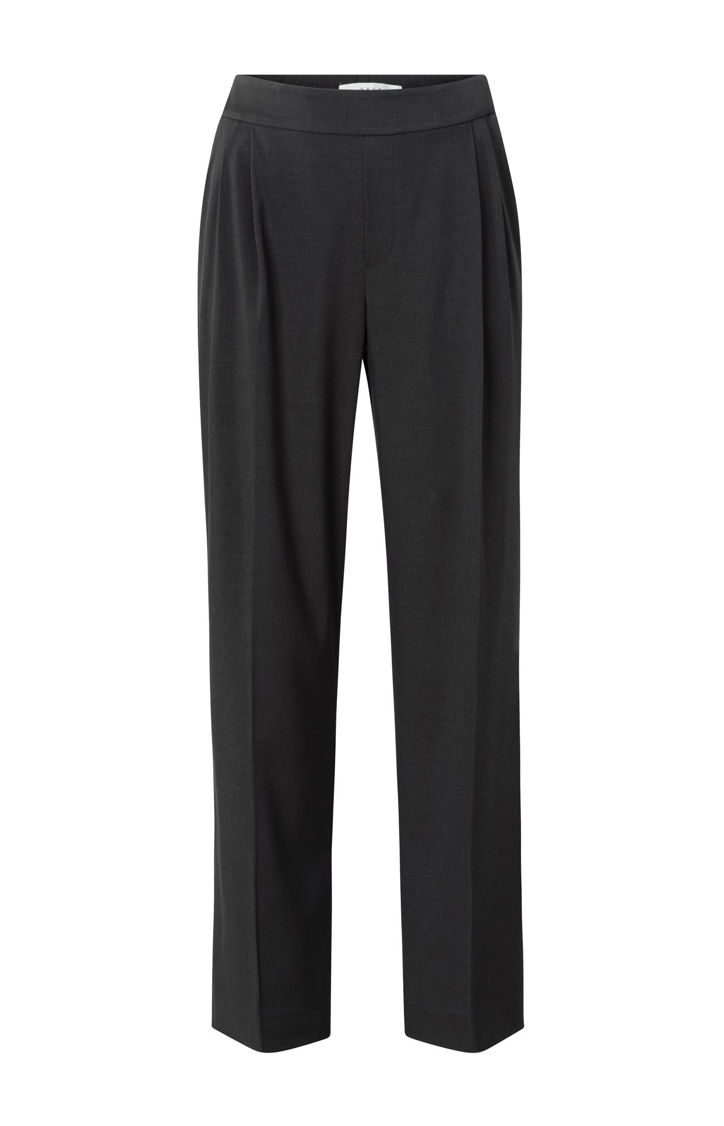 Woven wide leg trousers with side pockets and pleated detail 