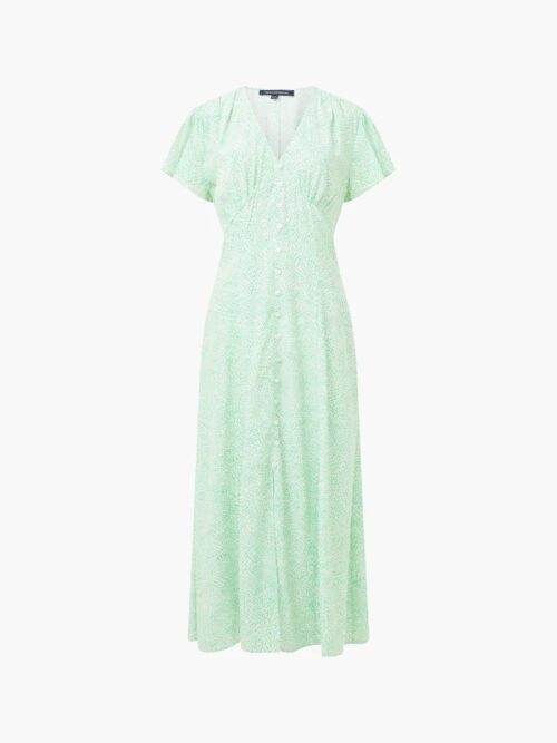 Bernice V-neck Tea Dress | Minted Green