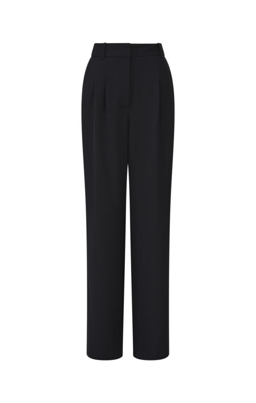 Harrie Suiting Wide Leg Trouser | Blackout