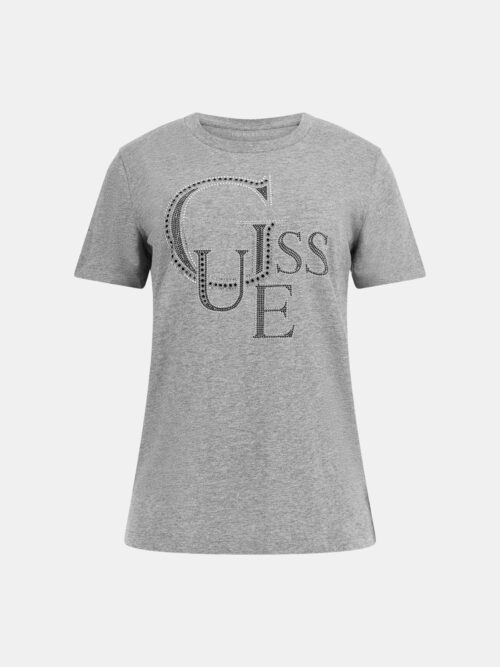 Short Sleeve Guess Studded Tee | Marble Heather